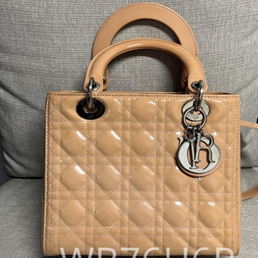 Christian Dior Beige Leather Bag